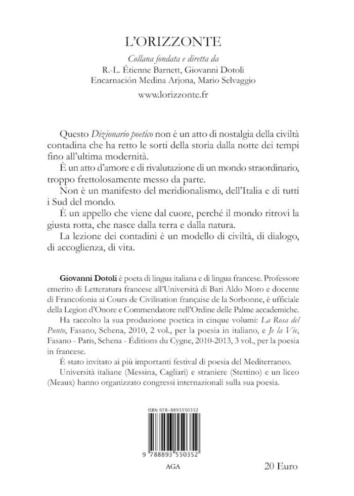 461 11 - Dizionario poetico della civiltà contadina