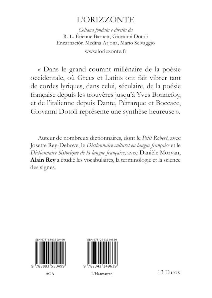 484 24 - Reyun poète, messager du langage Giovanni Dotoli