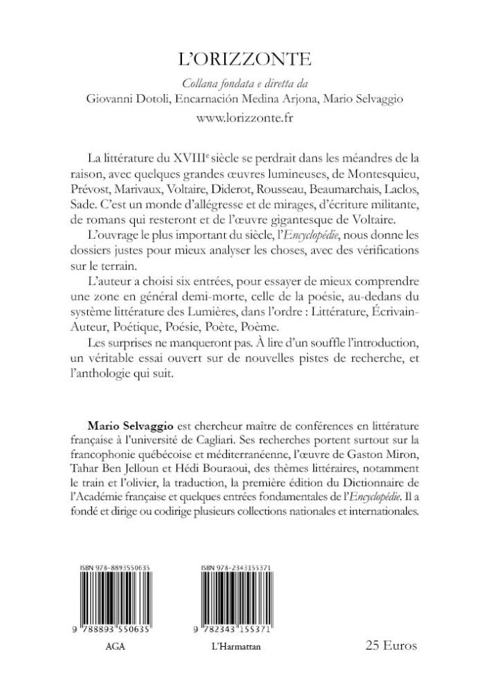 498 38 - Poésie et poétique dans l'Encyclopédie