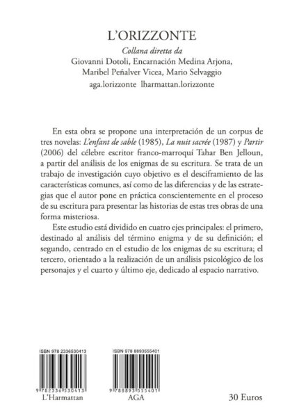 309 - La escritura del enigma en la obra de tahar ben jelloun